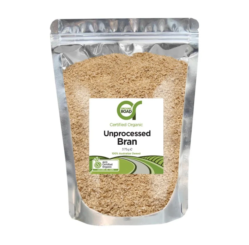 Organic Road 100% Pure Organic Unprocessed Bran 375g