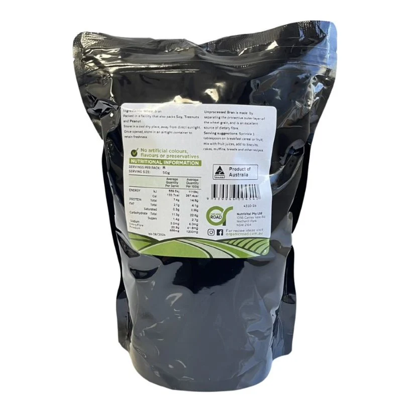 Organic Road 100% Pure Organic Unprocessed Bran 375g - Image 2