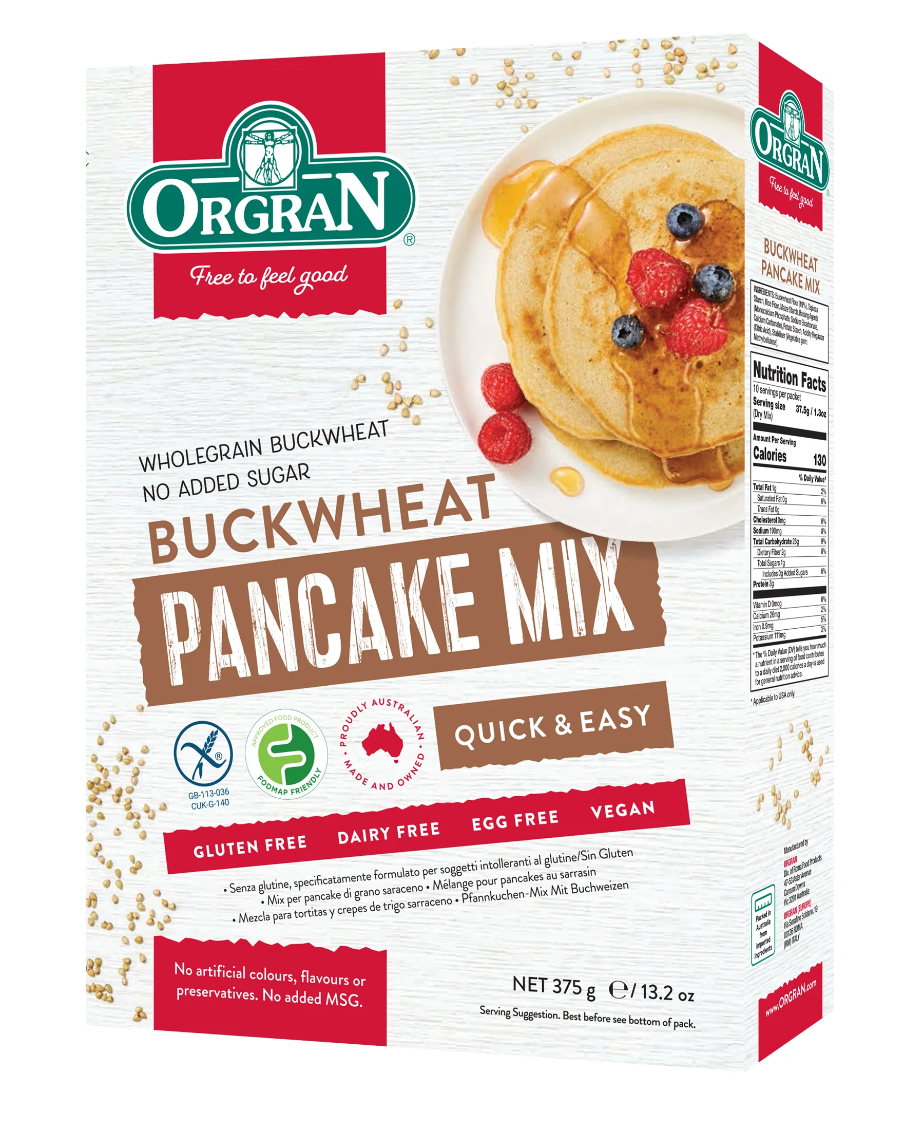 Orgran Pancake Mix Buckwheat