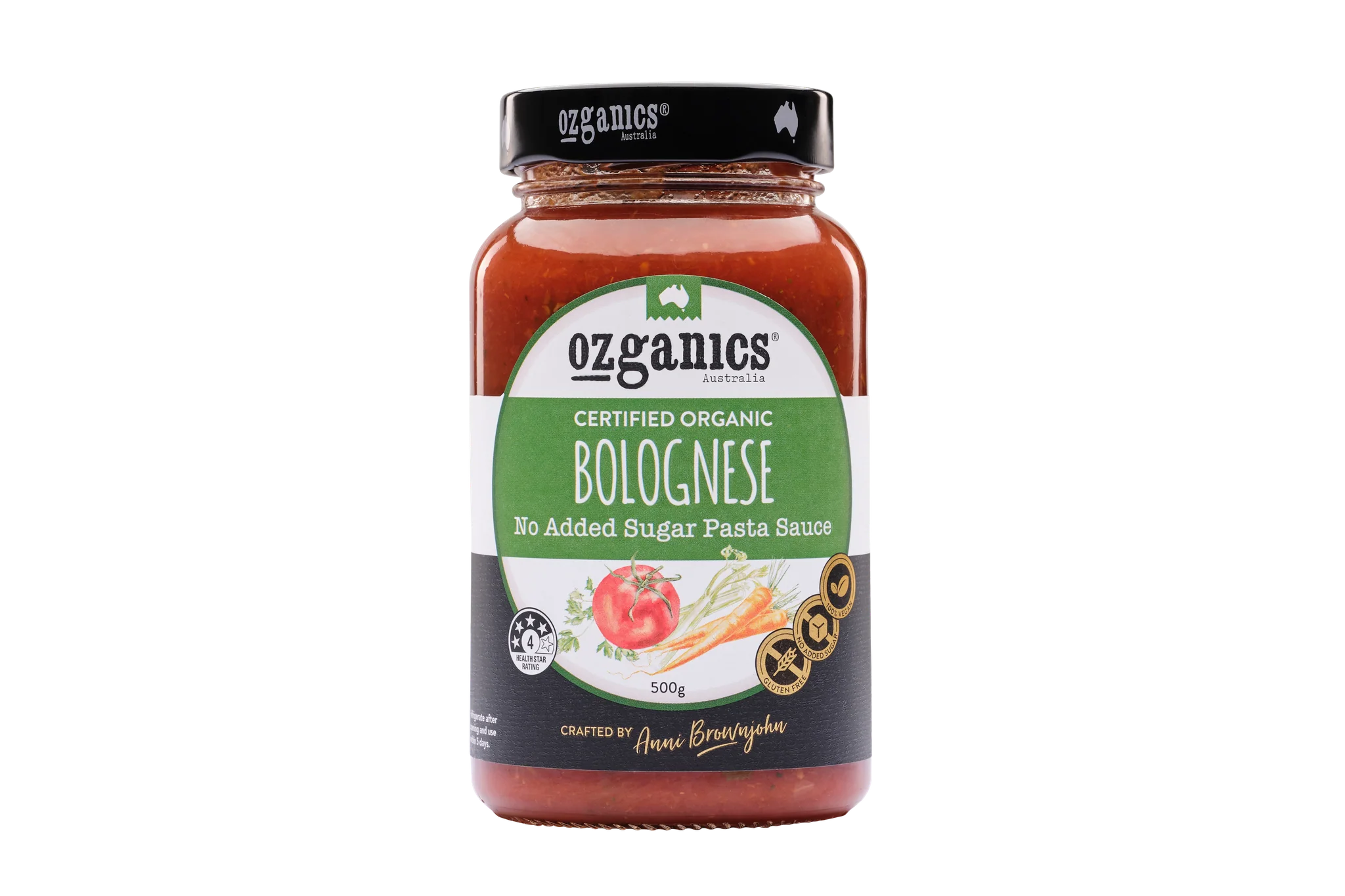Ozganics Pasta Sauce Bolognese Certified Organic 500g