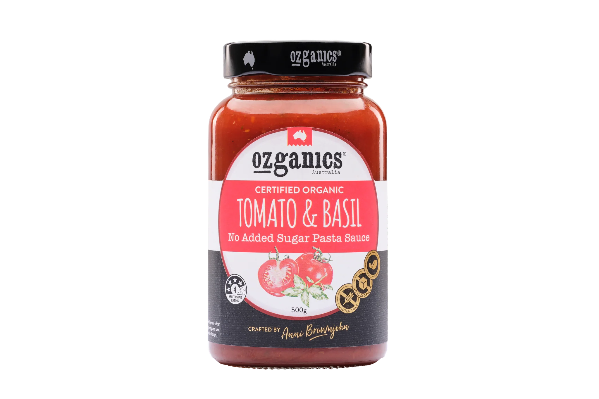 Ozganics Pasta Sauce Tomato Basil Certified Organic
