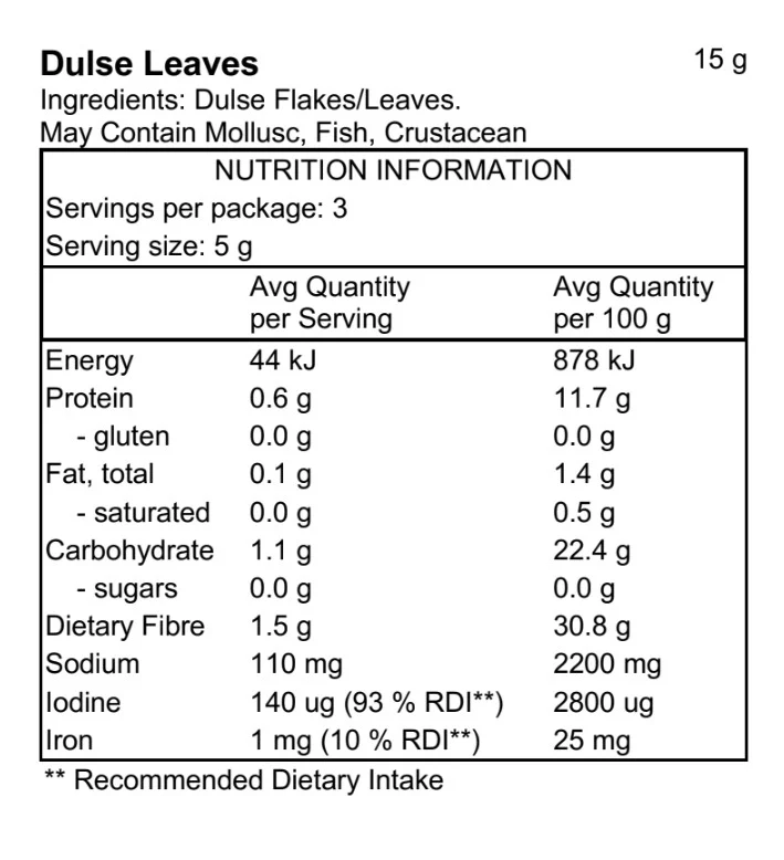 Pacific Harvest Atlantic Dulse Seaweed Leaves - Image 5