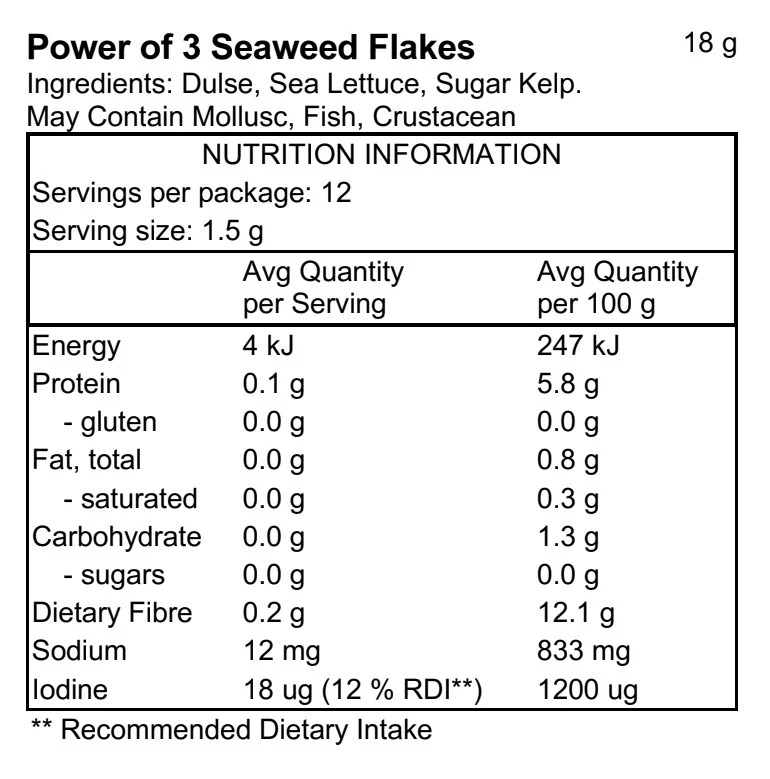 Pacific Harvest Power of 3 Seaweed Flake Blend - Image 3