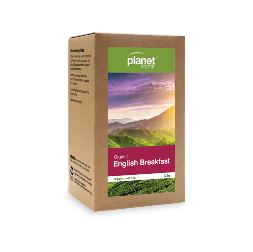 Planet Organic Certified Organic English Breakfast Loose Leaf Tea 125g