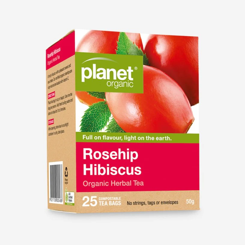Planet Organic Tea Rosehip & Hibiscus 25 Tea Bags