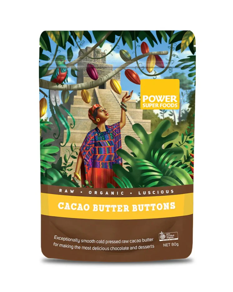 Power Super Foods Cacao Butter Raw Buttons Origin Certified Organic - Image 3
