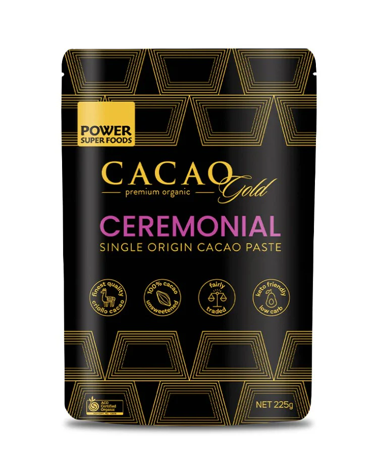 Power Super Foods Cacao GOLD Ceremonial Cacao Paste Chunks Certified Organic - Image 2