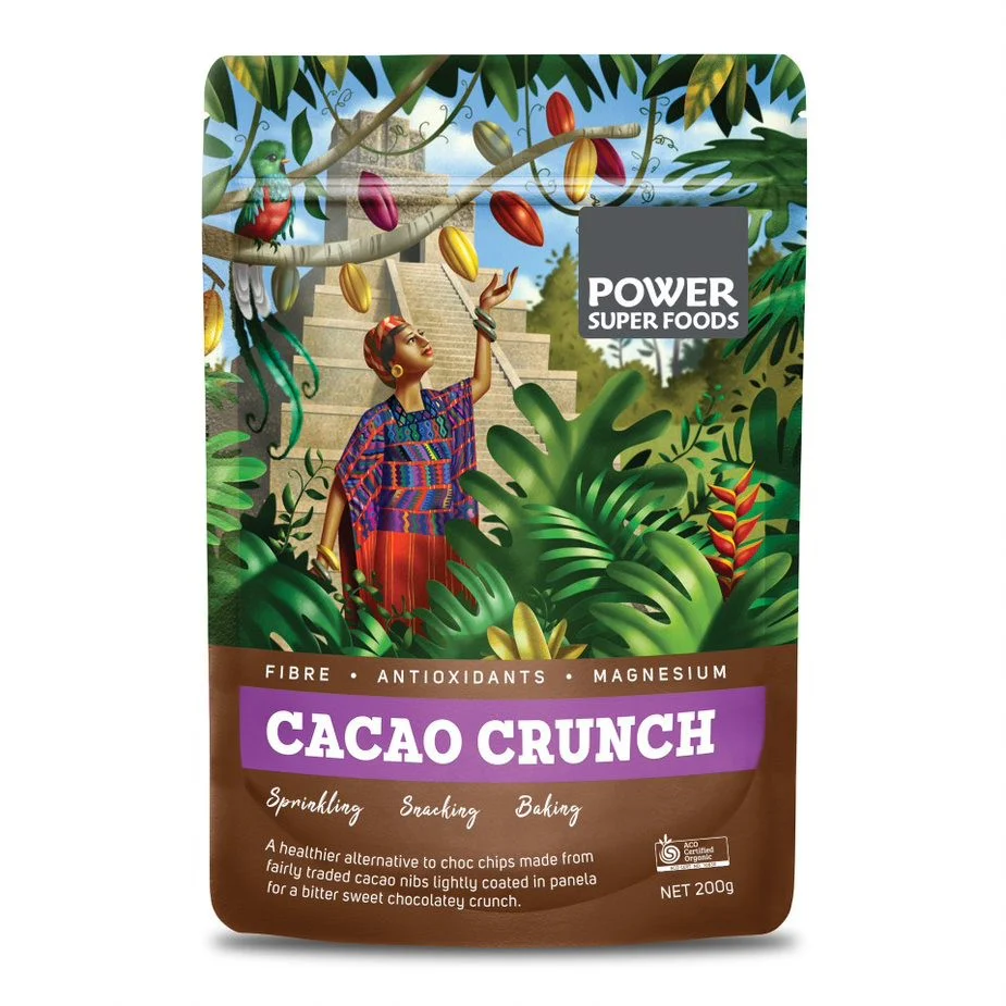 Power Super Foods Certified Organic Cacao Crunch 200g