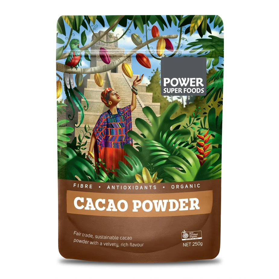 Power Super Foods Certified Organic Cacao Powder - Image 4