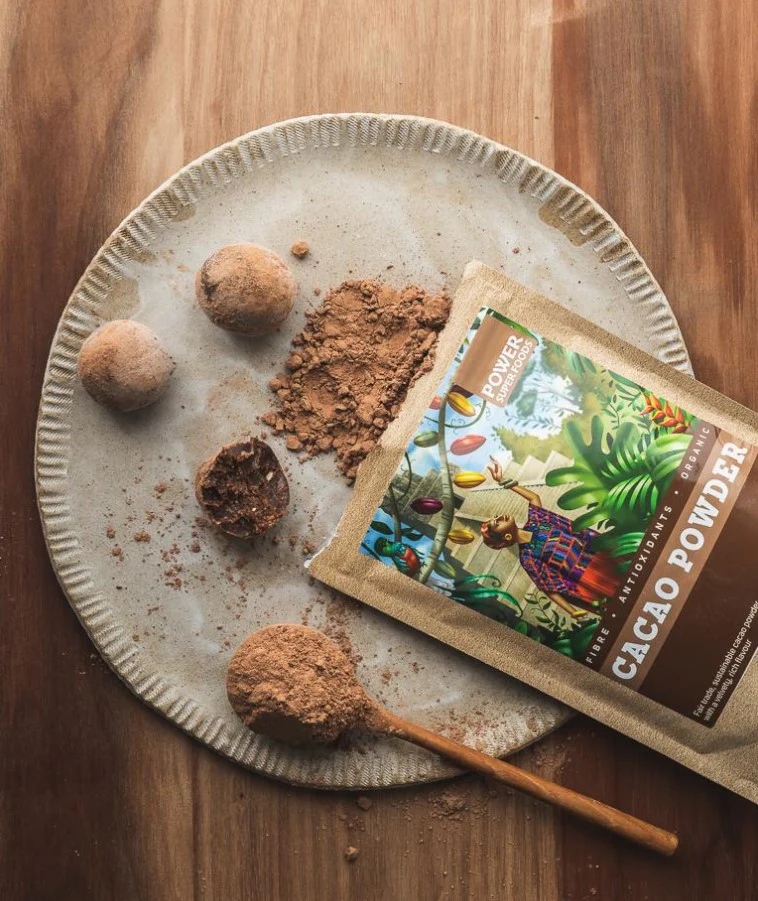 Power Super Foods Certified Organic Origin Cacao Powder Kraft Bag - Image 4