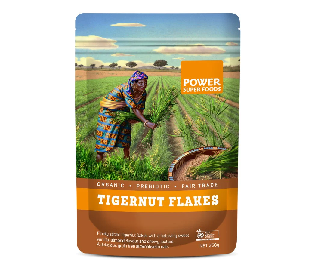 Power Super Foods Certified Organic Tigernut Flakes 250g