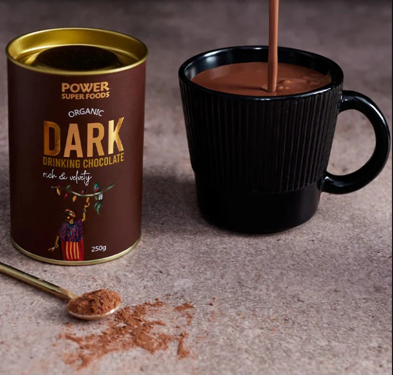 Power Super Foods Dark Drinking Chocolate Certified Organic 250g - Image 2