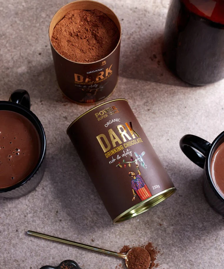 Power Super Foods Dark Drinking Chocolate Certified Organic 250g - Image 3