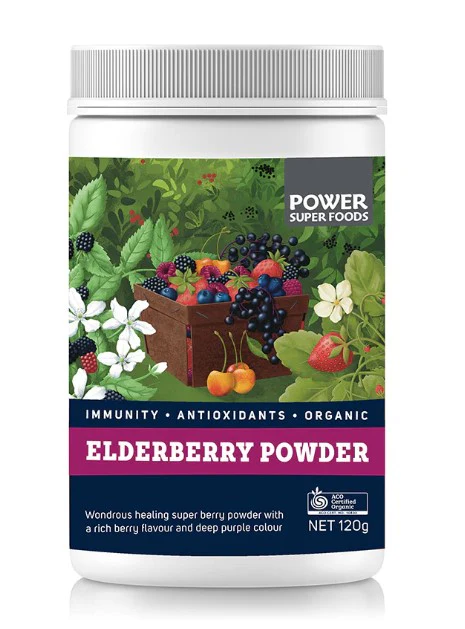 Power Super Foods Elderberry Powder Certified Organic 120g