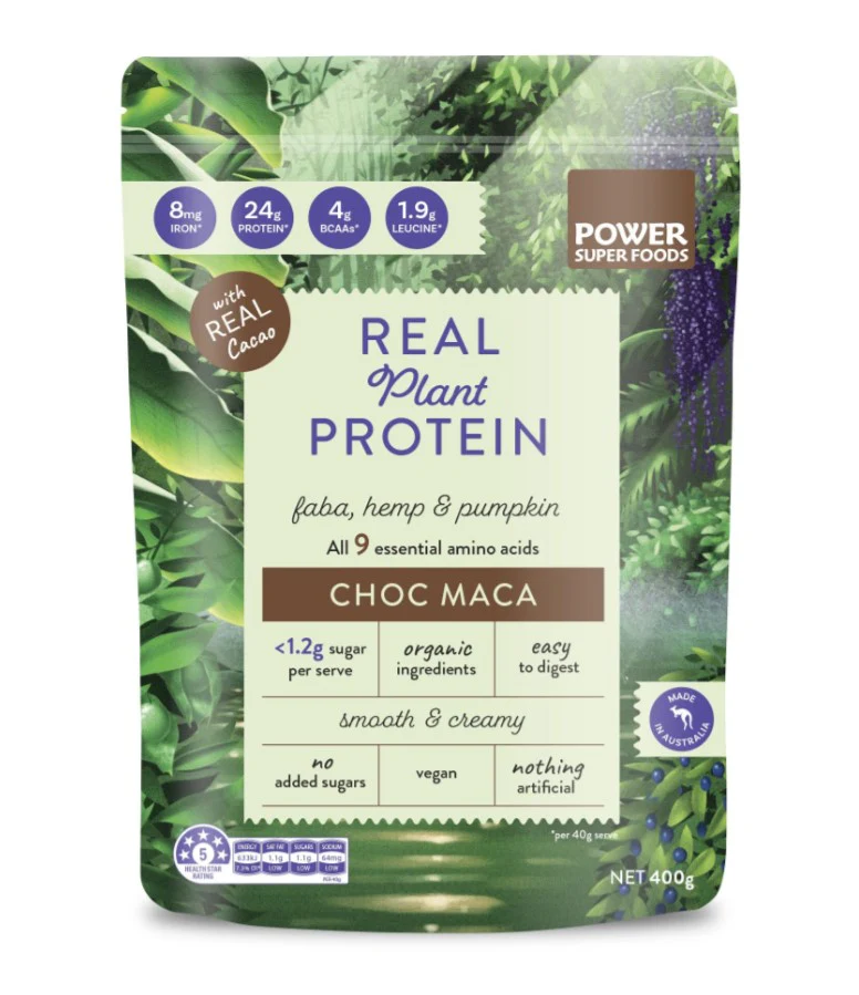 Power Super Foods Real Plant Protein Choc Maca 400g