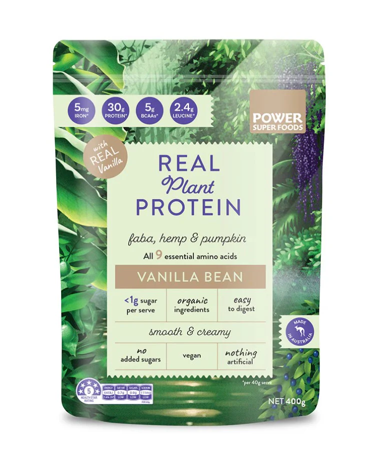Power Super Foods Real Plant Protein Vanilla Bean 400g