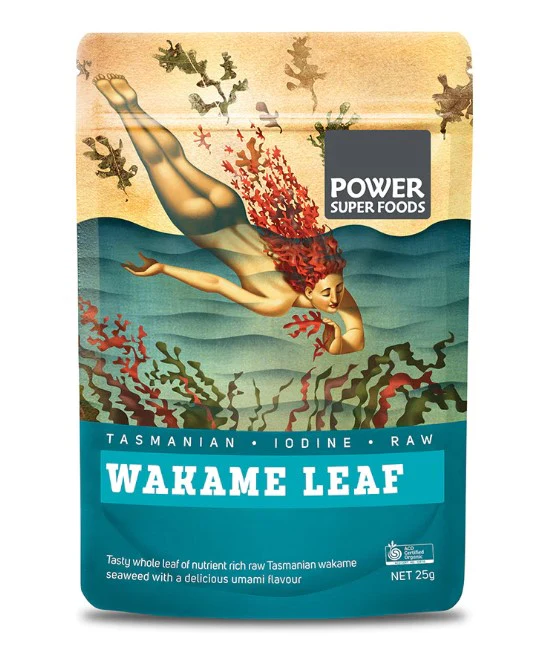 Power Super Foods Wakame Leaf Tasmanian Certified Organic 25g