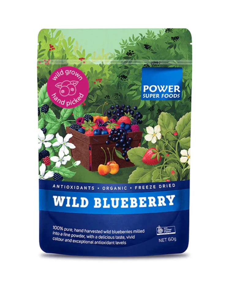 Power Super Foods Wild Blueberry Powder Certified Organic