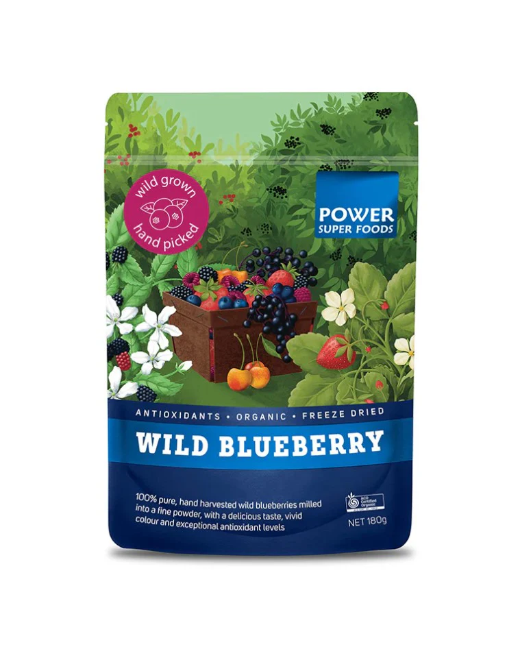 Power Super Foods Wild Blueberry Powder Certified Organic - Image 2
