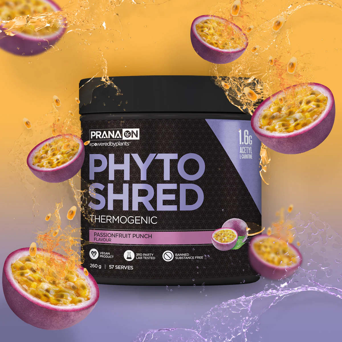 Prana On Phyto Shred Thermogenic Passionfruit 260g - Image 3