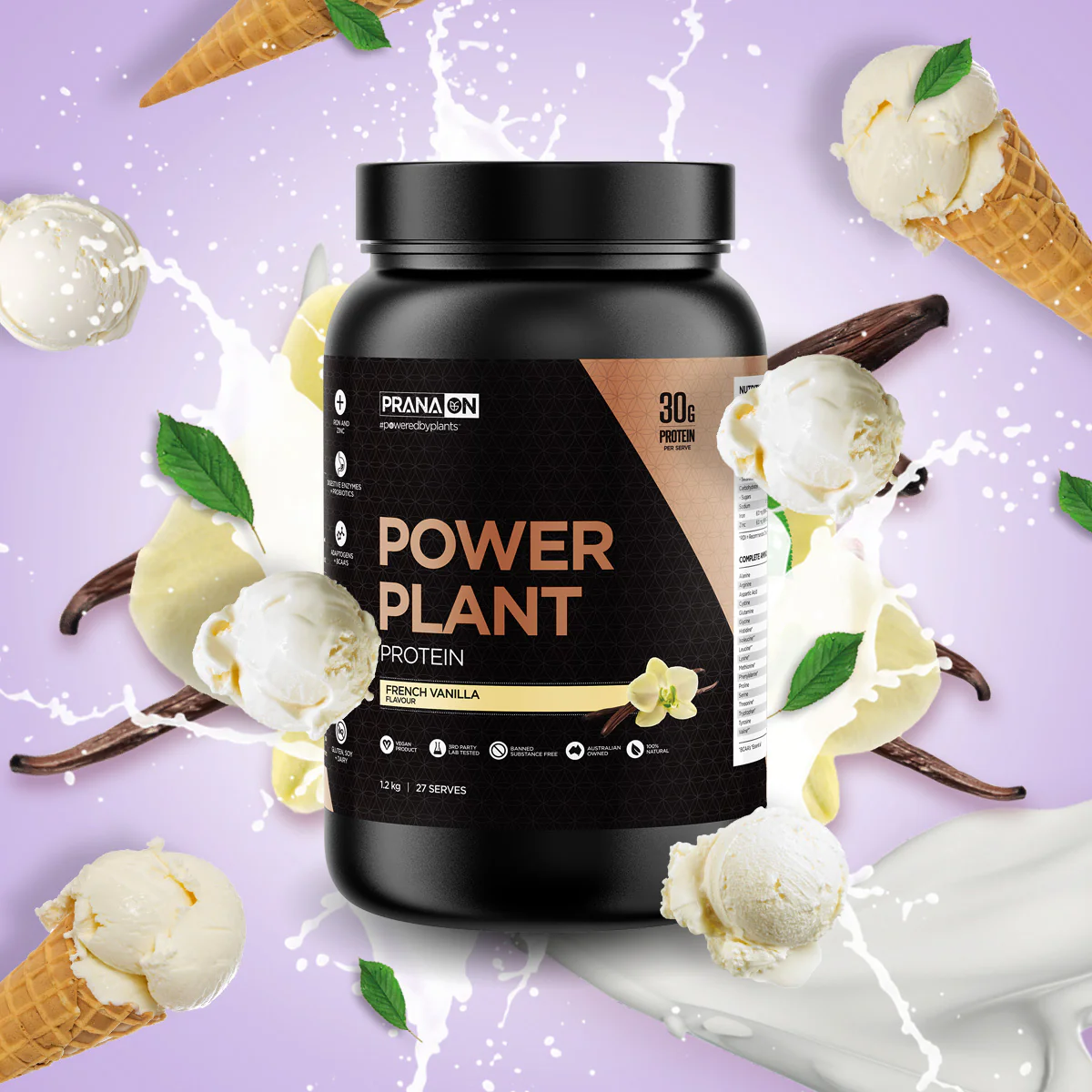 Prana On Power Plant Protein French Vanilla - Image 2