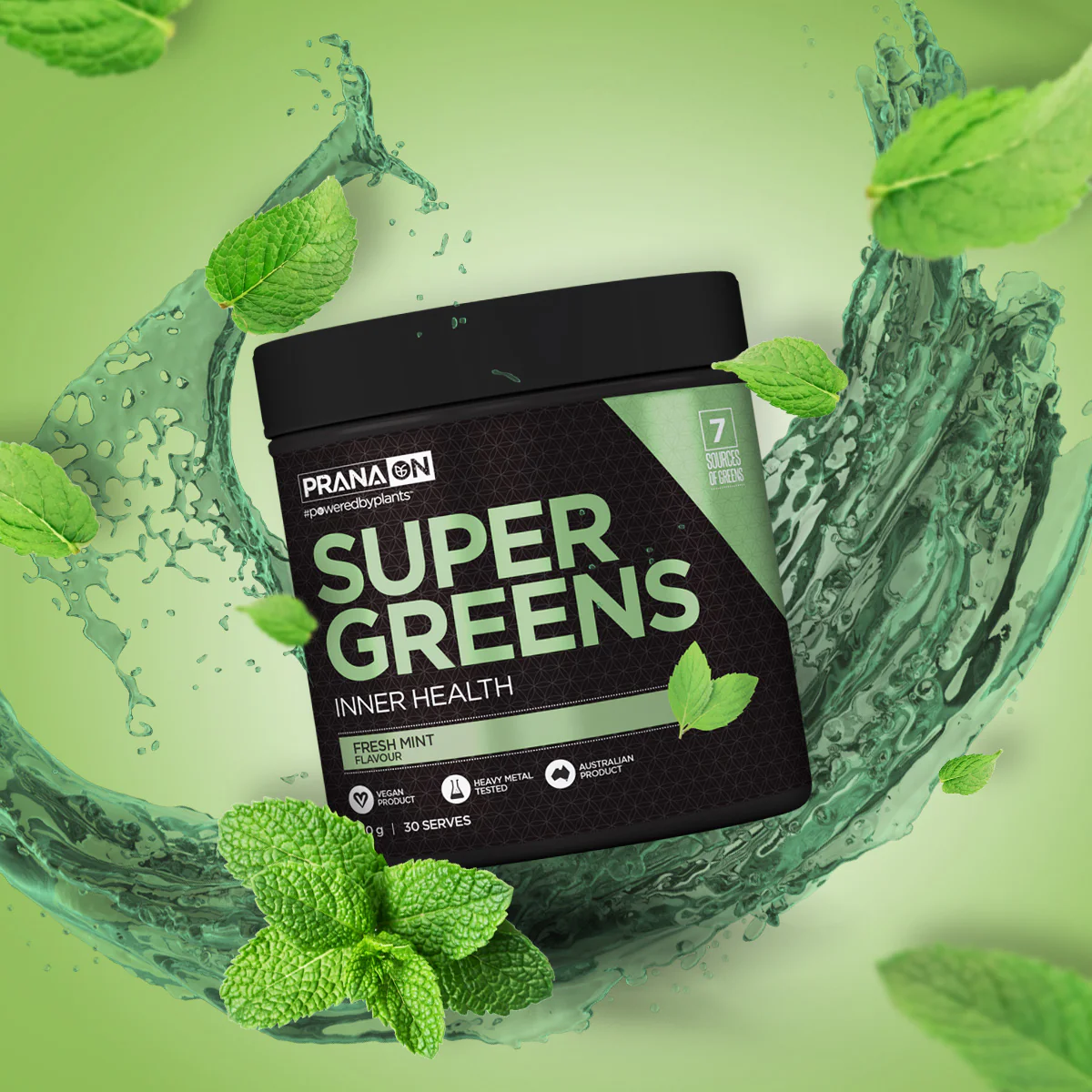 Prana On Super Greens Fresh Mint 150g - Image 3