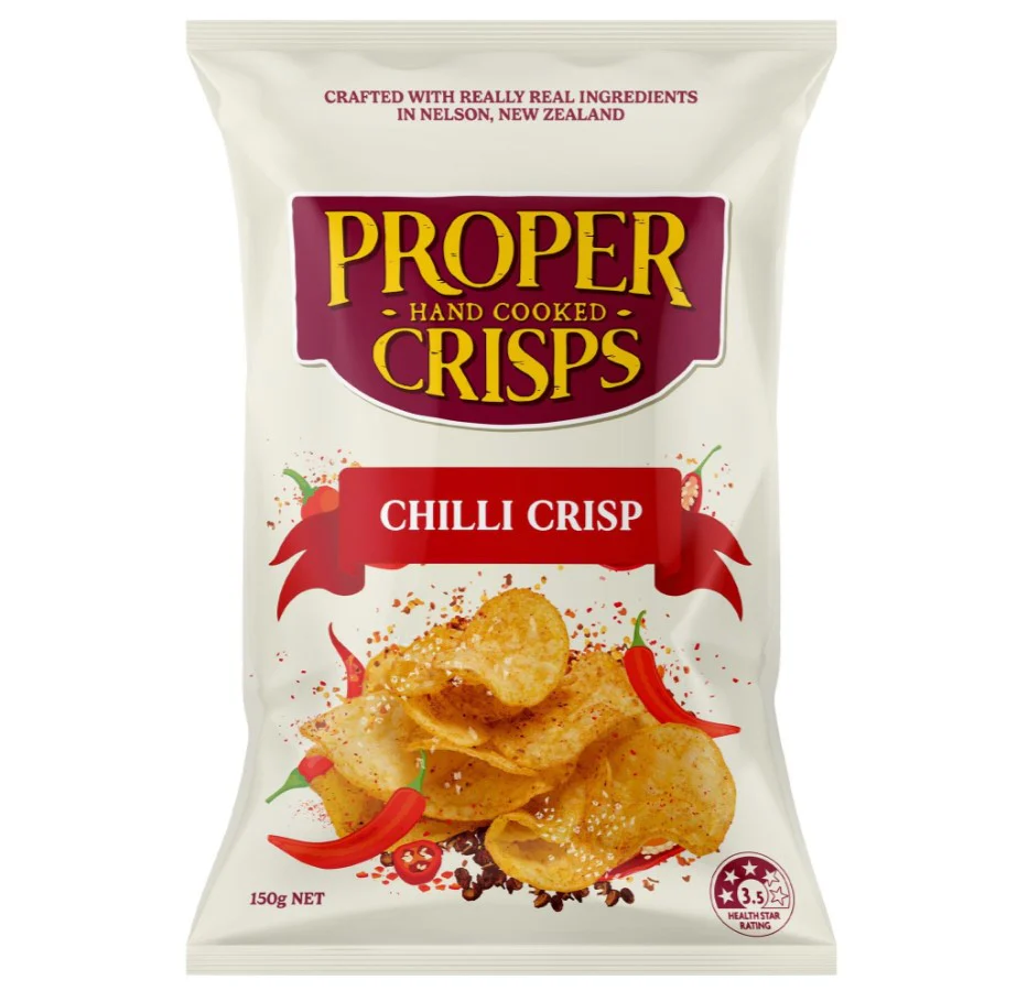 Proper Crisps Chilli Crisp 150g - Box of 12