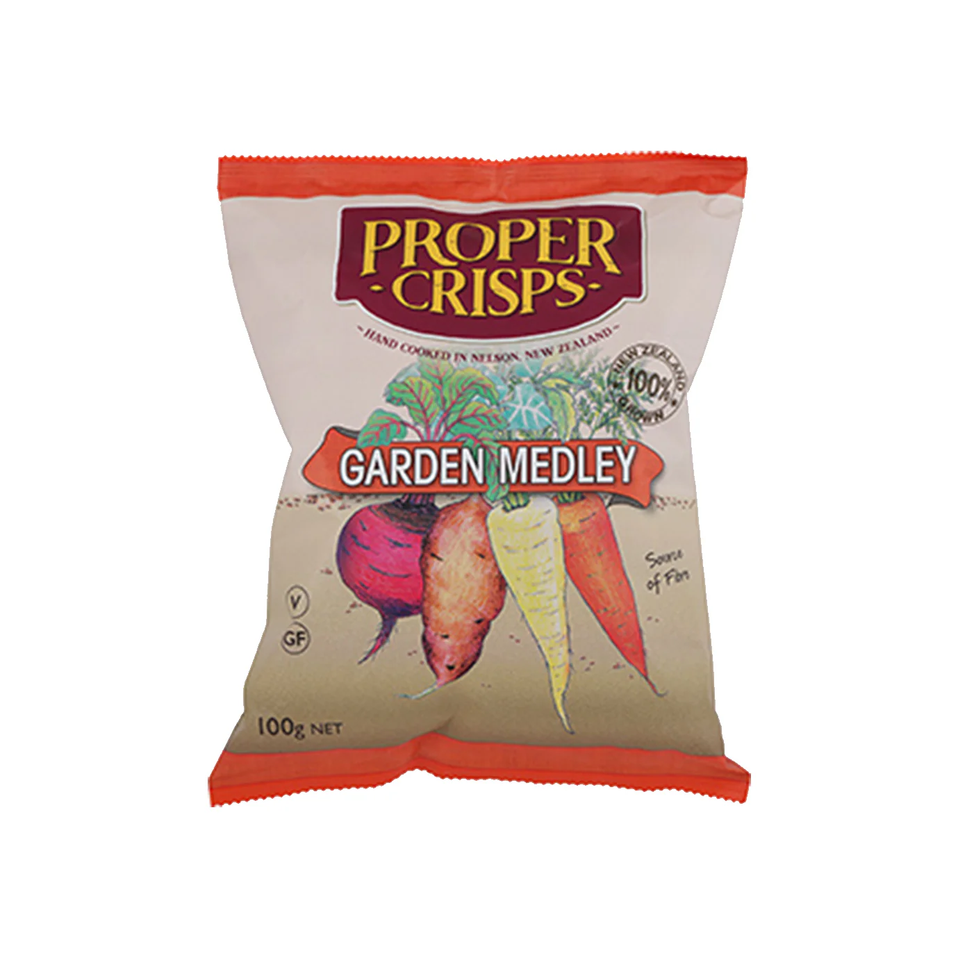 Proper Crisps Garden Medley 100g Box of 12