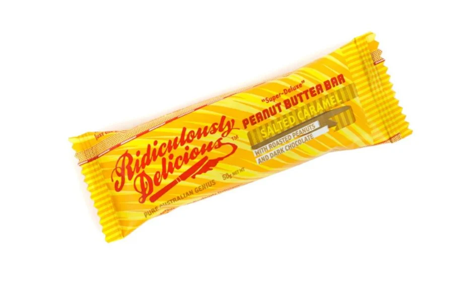 Ridiculously Delicious Peanut Butter Bar Salted Caramel 50g - Box of 12 - Image 2