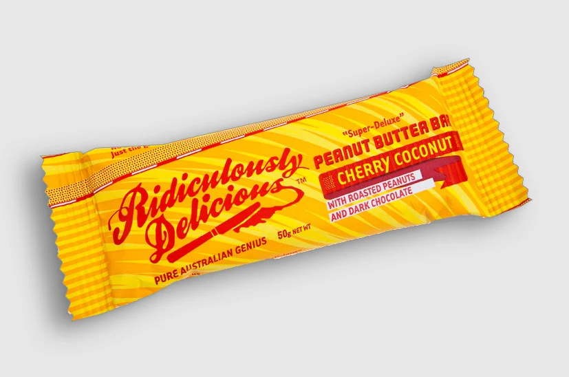 Ridiculously Delicious Peanut Butter Bar Cherry Coconut 50g - Box of 12 - Image 2