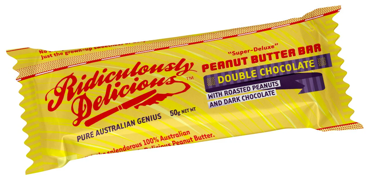 Ridiculously Delicious Peanut Butter Bar Double Chocolate 50g - Box of 12 - Image 2
