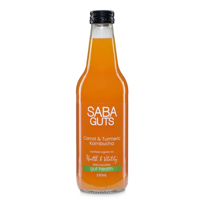 Saba Guts Carrot, Ginger and Turmeric Kombucha 330ml - Box of 12