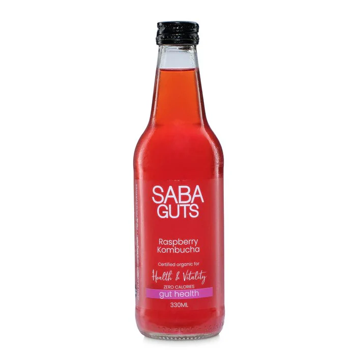 Saba Guts Kombucha Raspberry 330ml - Box of 12