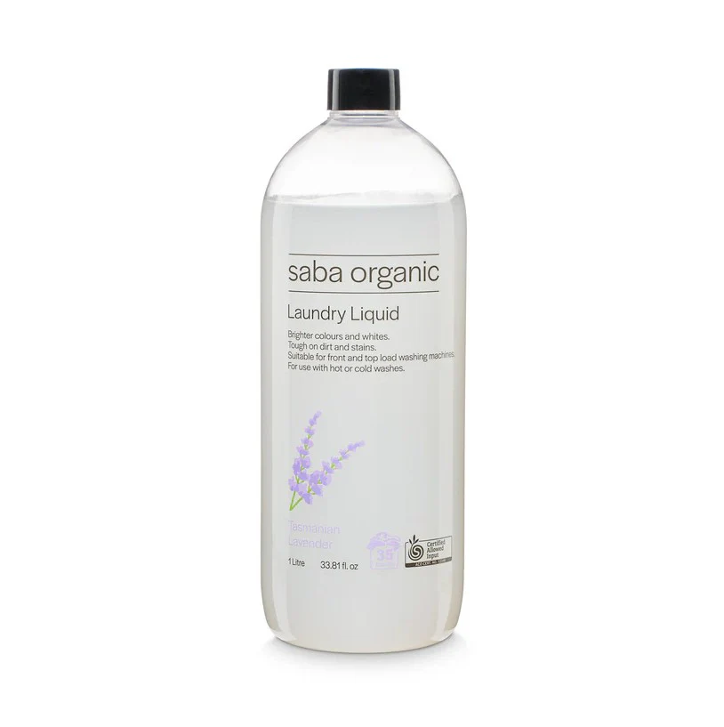 Saba Organic Laundry Liquid Tasmanian Lavender 1L