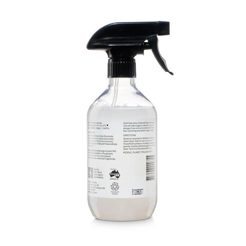 Saba Organic Multi-purpose Cleaner Lemon Blast 500ml - Image 2