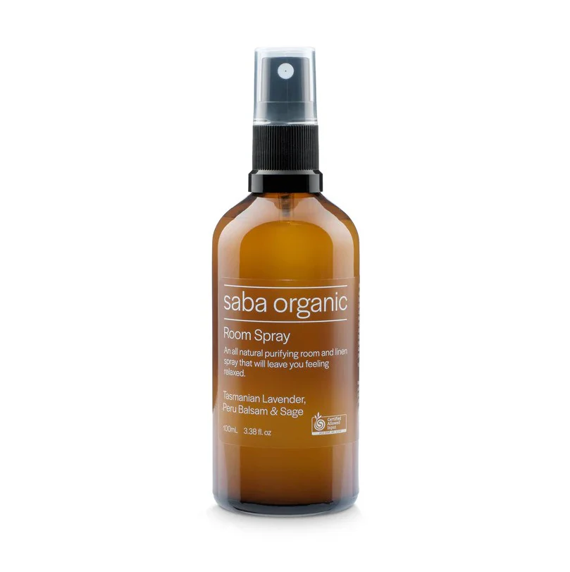 Saba Organic Room Spray Tasmanian Lavender Peru Balsam & Sage 100ml