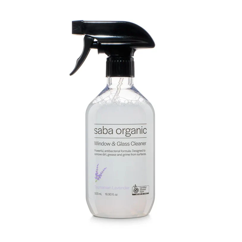 Saba Organic Window & Glass Cleaner Tasmanian Lavender 500ml