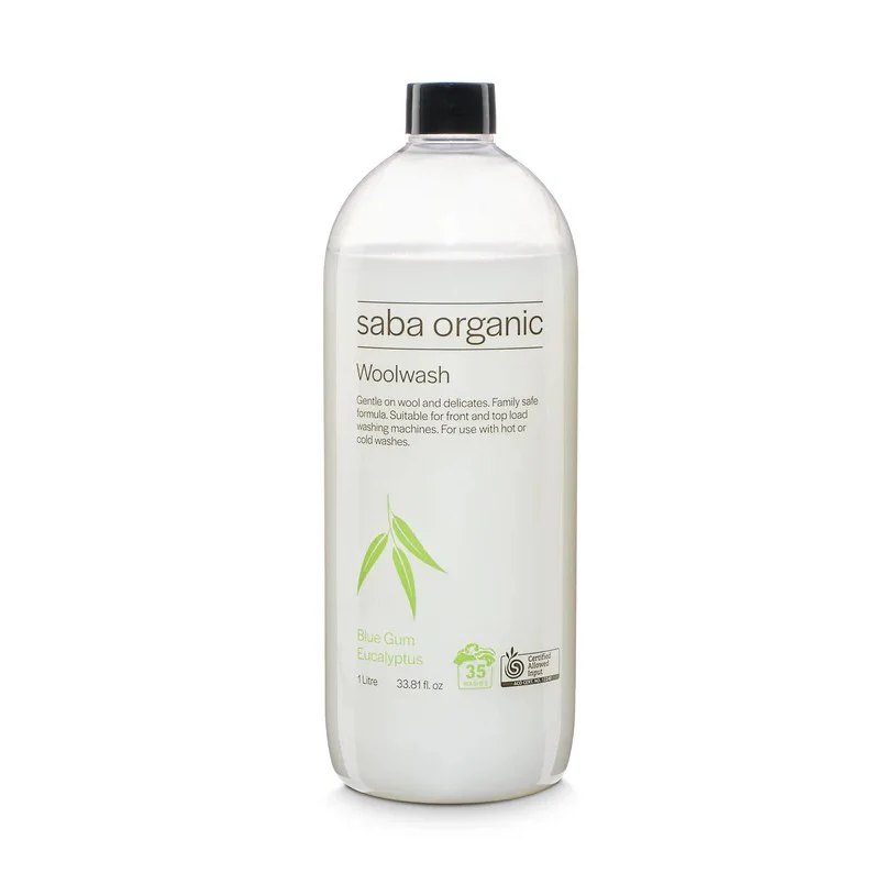 Saba Organic Wool Wash Blue Gum Eucalyptus 1L
