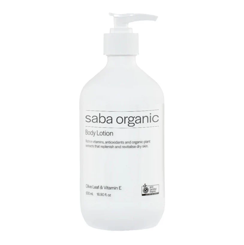 Saba Organics Body Lotion Olive Leaf & Vitamin E 500ml
