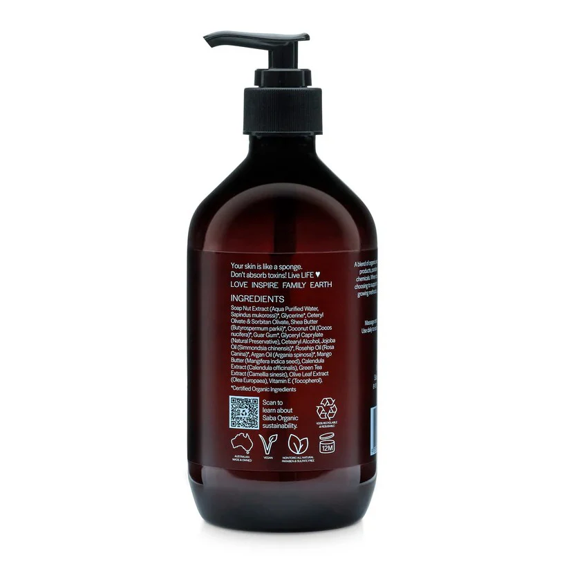 Saba Organics Hydrating Moisturiser Sensitive 500ml - Image 2