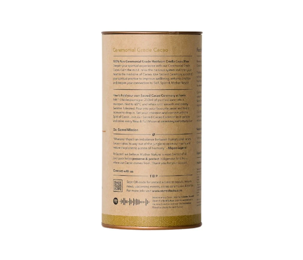 Sacred Taste Ceremony 100% Pure Cacao 250g - Image 3