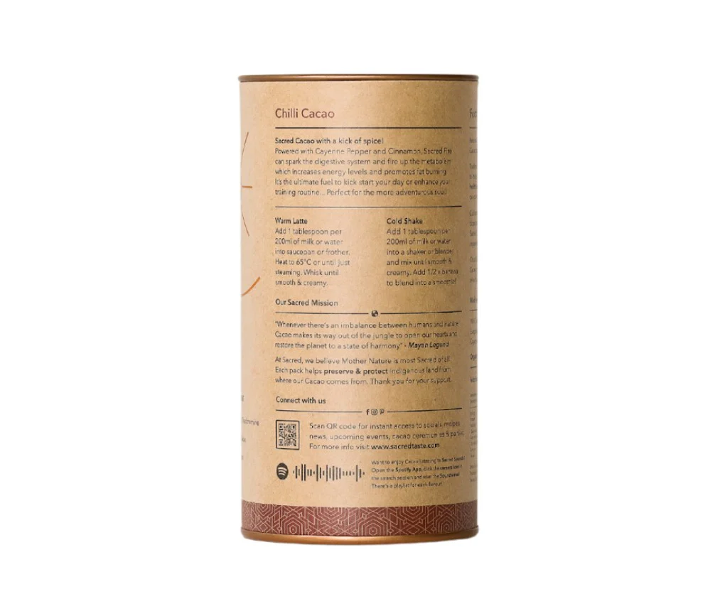 Sacred Taste Fire Chilli Cacao 250g - Image 3
