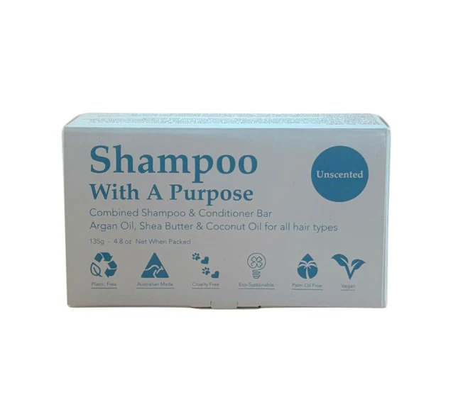 Shampoo with a Purpose Unscented Conditioning Shampoo Bar 135g