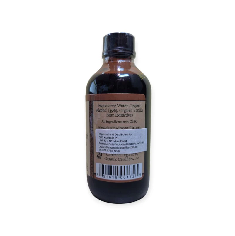 Singing Dog Vanilla Organic Double Strength Pure Vanilla 4oz (118ml) - Image 2