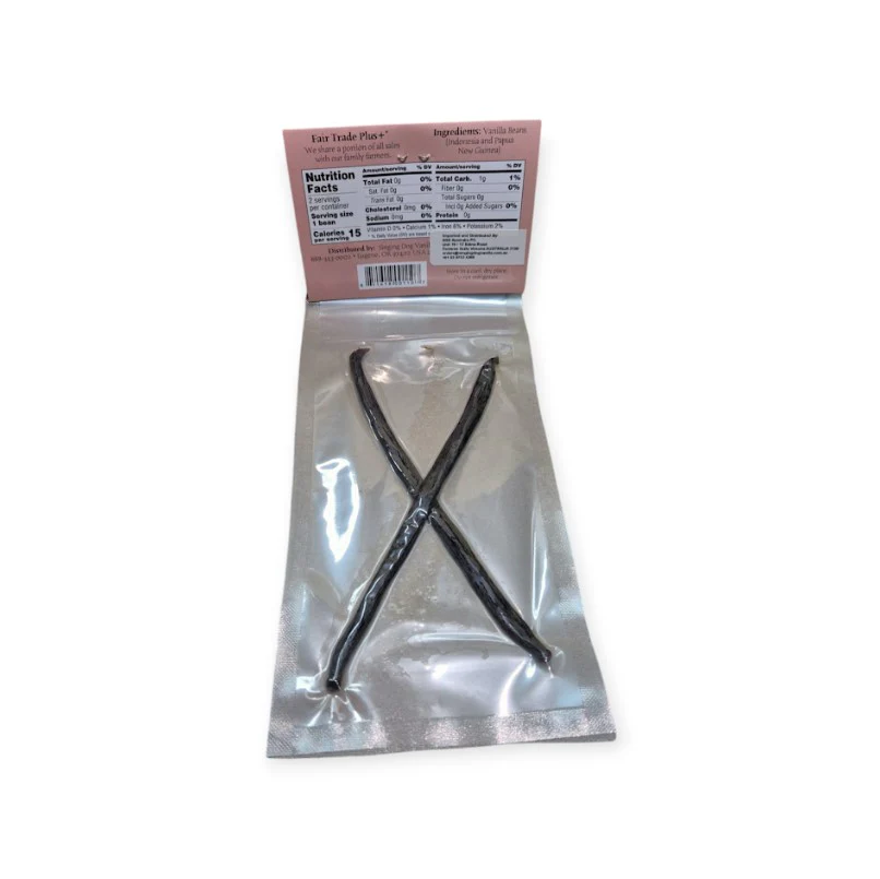Singing Dog Vanilla Organic Vanilla Bean Tahitian 2 pack - Image 2