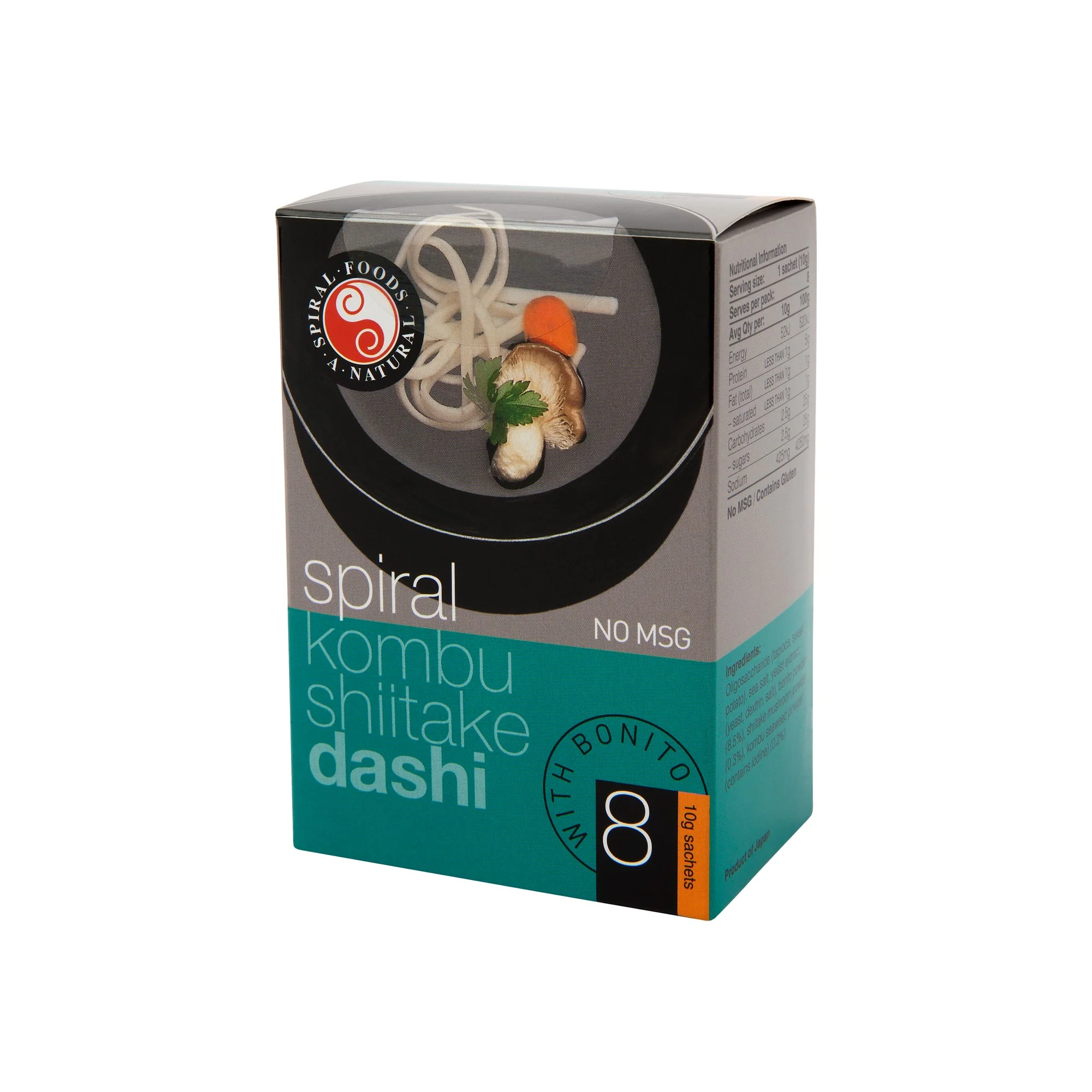 Spiral Foods Instant Kombu Shiitake Dashi with Bonito 8 Pack