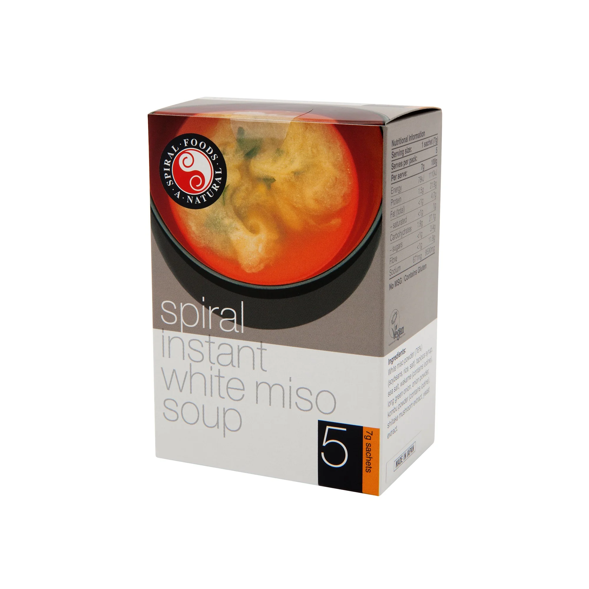 Spiral Foods Instant Miso White 7g Pack of 5