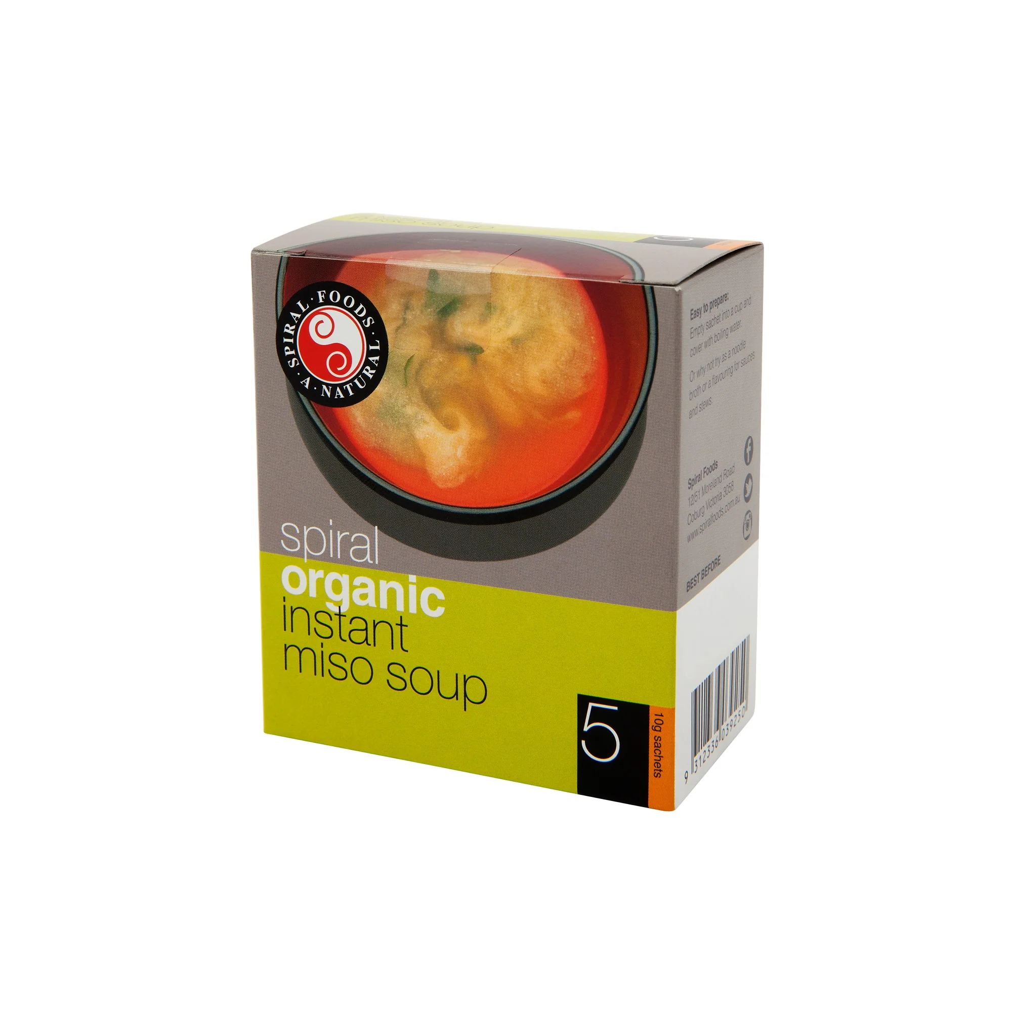 Spiral Foods Organic Instant Miso10g Pack of 5