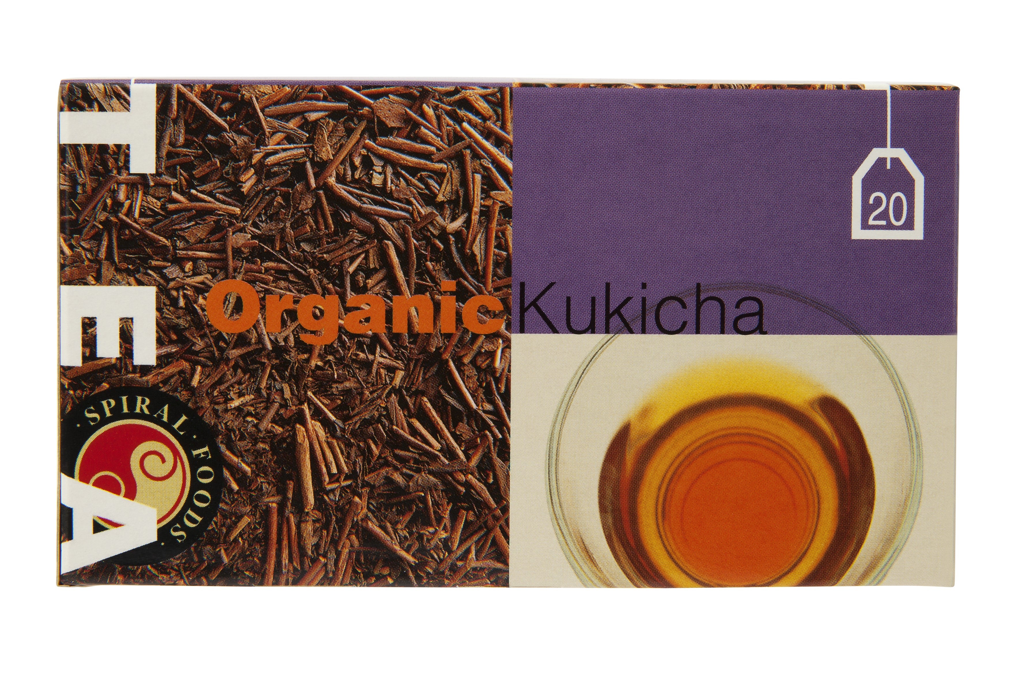Spiral Foods Organic Kukicha (Bancha) 20 Tea Bags