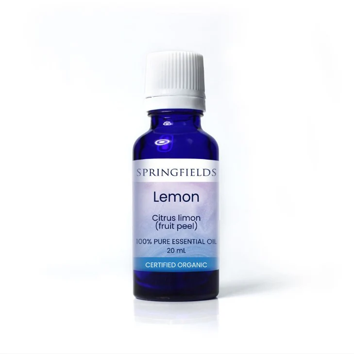 Springfields Certified Organic Essential Oil Lemon 20ml